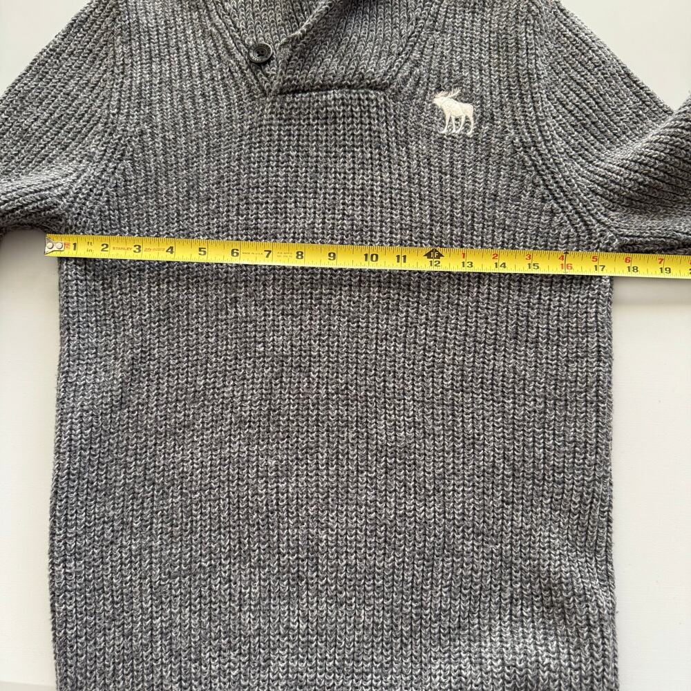 Abercrombie & Fitch Shawl Collar Pullover Ribbed Long Sleeve Sweater Men Size L - Picture 8 of 11